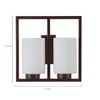 Eliante Modern Wall Lights Mild Steel & Glass Material Dark Wood & White Finish