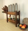 Evana Wooden Kitchen Countertop Organiser