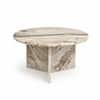 Drift Marble Coffee Table In Creem Finish
