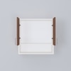 2 Doors Modular Wall Mounted Kitchen Cabinet With Organizer Shelf In Aisan Walnut Finish