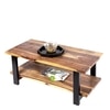 Aroda Sheesham Wood Coffee Table In Natural Rustic Wood Finish
