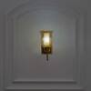 ELTHAM Amber Glass and Brass Metal Wall Light