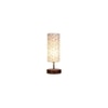 Koda Multicolor cotton table lamp with brown wood base