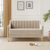 Fame Velvet 2 Seater Sofa in Cream Colour