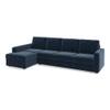 Apollo Sofa (Colour : Sea Port Blue Velvet, Cushion : Soft, Back Type : Regular, Seating Capacity : Left Aligned 3 Seater + Left Aligned Chaise)