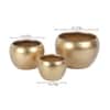 Apple Planter Set Of 3 In Gold Colour
