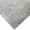 Blue Ivory Abstract Wool Silk Hand Tufted Area Rug for Living Room Bedroom 12x15