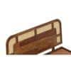 Sunburst Ratan Solid Wood Queen Size Storage Bed