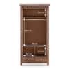 Fidora Solid Wood 2 Door Wardrobe in Teak Finish