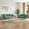 Amora 2 Seater Fabric Sofa In Dusty Turquoise Velvet Colour