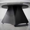 Luxury Marble Nesting Coffee Table Set with Matte Black Stainless Steel Base