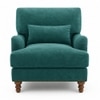 Dexter Boucle Fabric Lounge Chair in Green Colour