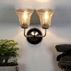 Devansh Steel Electric Wall Light in Steel Colour with Transparent Shade Count of 2 Lights