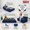 Usha Shriram Folding 1 Seater Single Foam Fold Out Sofa Cum Bed  in Dark Blue Colour