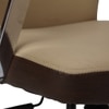 Ettorez Lexus Hb Ultra Premium Leatherette Office Chair In Beige And Mocha Colour