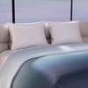 Stoa Paris Comforter for King Size Bed, 300 TC Ultra Satin Fabric  Blue Teal