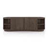 Torin Solid Wood TV Cabinet In Danish Walnut Finish