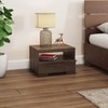 Ohio Solid Wood Bedside Table In Danish Walnut Finish