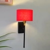 Devansh Metal Electric Wall Light in Black Colour with Red Shade Count of 1 Light
