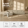 Sophisticated Wood Right Aligned 3-Seater With Upholstery Non Storage Sofa In Grey Colour
