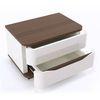 Baltoro Engineered Wood Bedside Table in White Finish