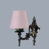 Devansh Metal Electric Wall Light in Antique Gold Colour with Grey Shade Count of 1 Light