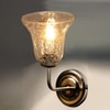 Devansh Steel Electric Wall Light in Steel Colour with Transparent Shade Count of 1 Light