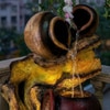 Brown Natural Driftwood And Earthen Pot Water Fountain