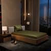 Stoa Paris 300TC UltrSatin Single Bedsheet Set Satin Single Olive Oasis