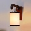 Devansh Solid Wood Electric Wall Light in Brown Colour with Multi Shade Count of 1 Light