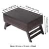 Ohio Sheesham Wood Contemporary Foldable Laptop Table in Dark Mahogany Finish