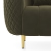 Amora 2 Seater Fabric Sofa In Deep Olive Velvet Colour