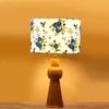 Devansh Multicolor Cotton Table Lamp With  Wood Natural Base (7X18.25 Inches)-15