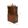D'Dass Multi Color Mdf and Sheesham Wooden Temple With Cabinet For Pooja