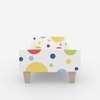 Minimalist Kids Toddler Bed in White and Multicolor