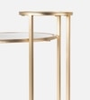 Dual Metal Side Table in Gold Colour