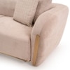Rihanna 3 Seater Fabric Sofa in Ashen Beige Colour
