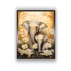 Green Grey Elephant Canvas Wall Prints Canvas Wall Prints Set of 1 Multicolor Matte