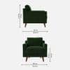 Reiti Velvet 1 Seater Sofa in Green Colour