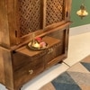 D'Dass Honey Finish Solid Sheesham Wooden Temple For Pooja