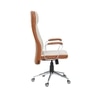 Ettorez Lexus Hb Ultra Premium Leatherette Office Chair In Cream And Tan
