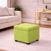 Doe Buck Hutcheson Upholstered Storage Ottoman Cube in Sage Colour