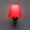 Devansh Metal Electric Wall Light in Antique Gold Colour with Red Shade Count of 1 Light