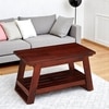 Alison Sheesham Wood Accent Rectangle Coffee Table In Honey Finish