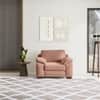 Esquel Premium 1 Seater Fabric Sofa in Mocha Mouse Velvet Colour