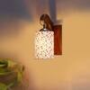 Devansh Solid Wood Electric Wall Light in Brown Colour with Multi Shade Count of 1 Light
