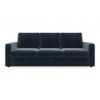 Apollo 3 Seater Fabric Sofa in Sea Port Blue Velvet Colour