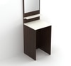 BLUEWUD Alesti Engineered Wood Slim Dressing Table Full Length Rectangular Wall Mount Mirror With Utility Shelf (Wenge & White)