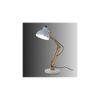Modern White Study Lamp With Metal Base