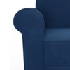 Diaz Rocker Swivel Recliner in Blue Micro Velvet Colour